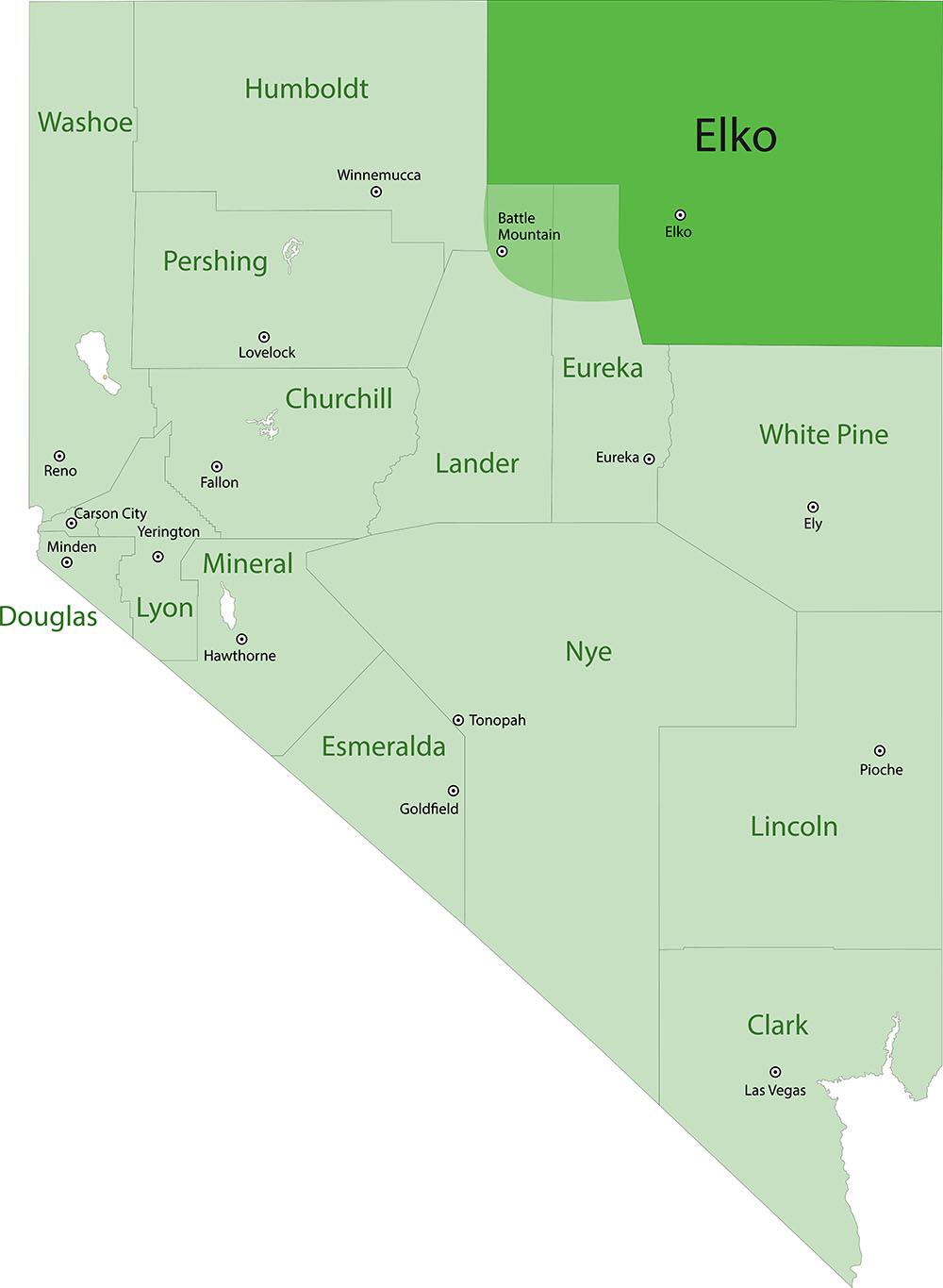 Wells Service Area Map