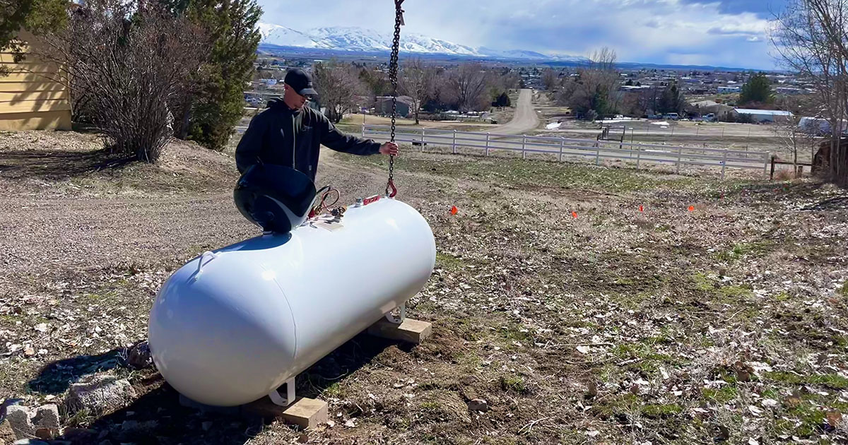 wells propane tank install